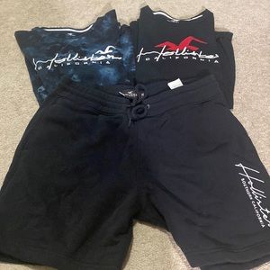2 HOLLISTER TSHIRTS AND HOLLISTER SHORTS